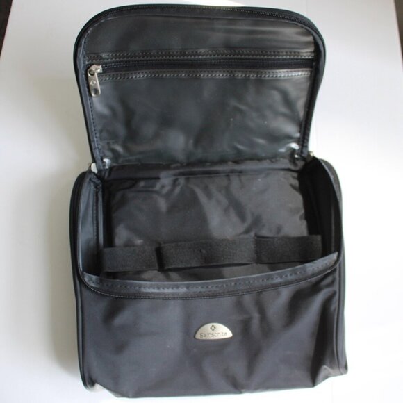 Samsonite Black Nylon Waterproof Travel Storage Toiletries Zipper Bag Pouch - Picture 5 of 6